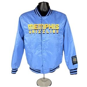 Memphis Grizzlies NBA Ultra Game Retro Varsity Jacket Men's Medium Blue New $120